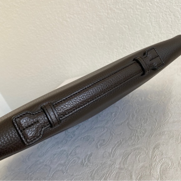 Serapian brown Leather Document laptop Case - Picture 8 of 12